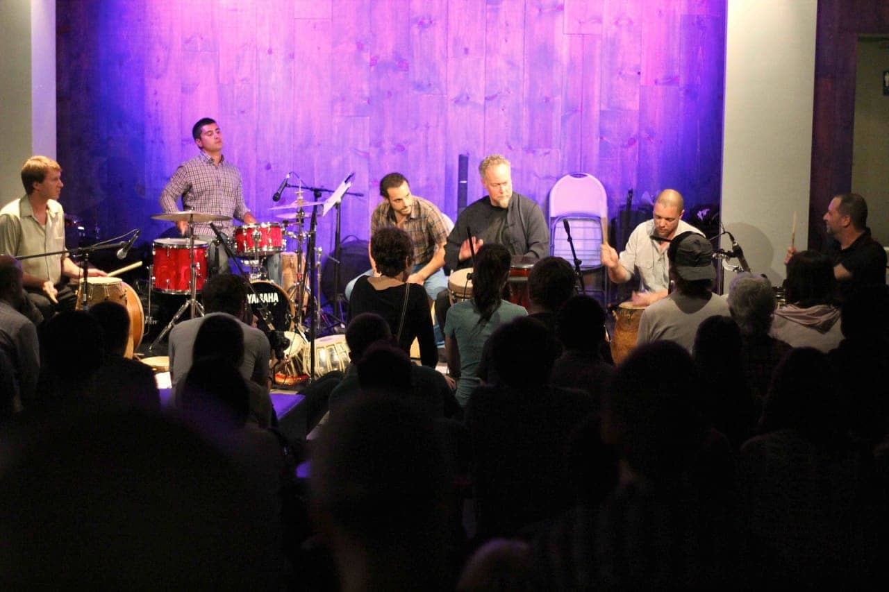 Group performance on stage