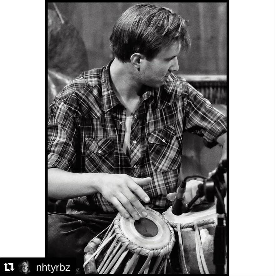 Tabla session with microphones